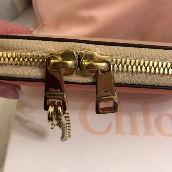 Chloe leather zip around wallet coral beige - Picture 5 of 8